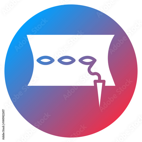 Running Stitch Vector Icon
