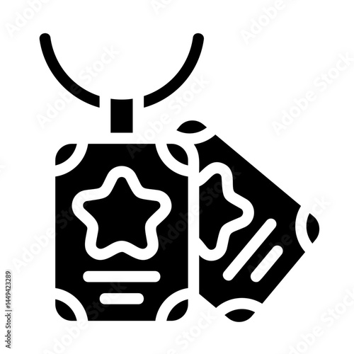 Dog Tags Solid Icon