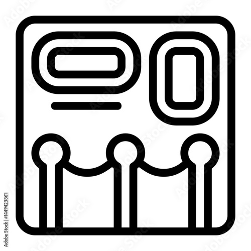 Museum Exhibit Line Icon