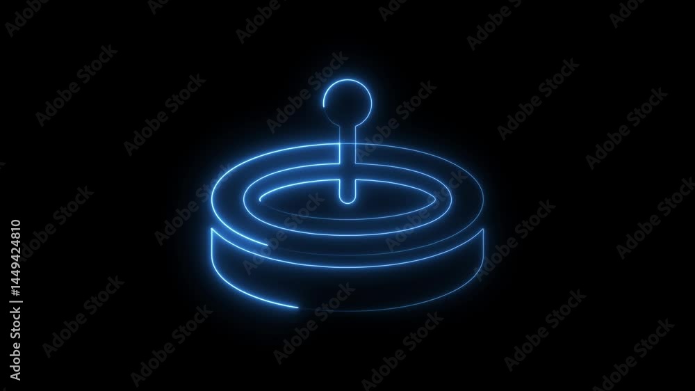 Minimalist gaming controller neon glow abstract isolated design Minimalist gaming controller neon glow abstract isolated design
