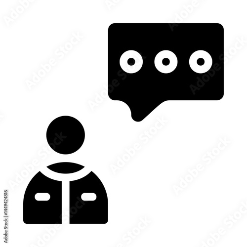 Public Speaking Solid Icon