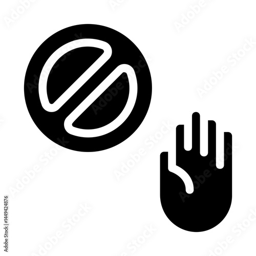 Saying No Solid Icon
