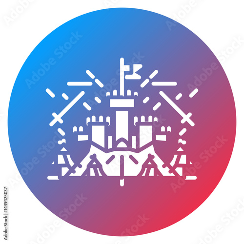 Medieval Battlefield Vector Icon