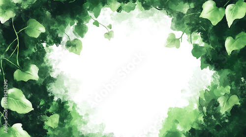 Wallpaper Mural Lush green foliage artistic rendering with bright center frame for design Torontodigital.ca