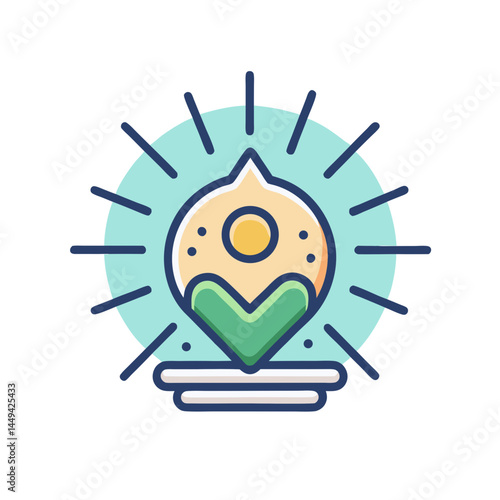 Creative lightbulb illustration symbolizing new ideas and innovative solutions for progress