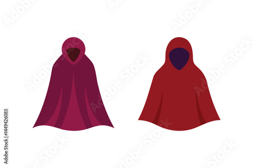 Invisibility cloak vector on white background
