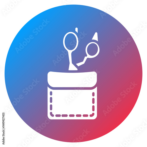 Hair Scissors Holster Vector Icon