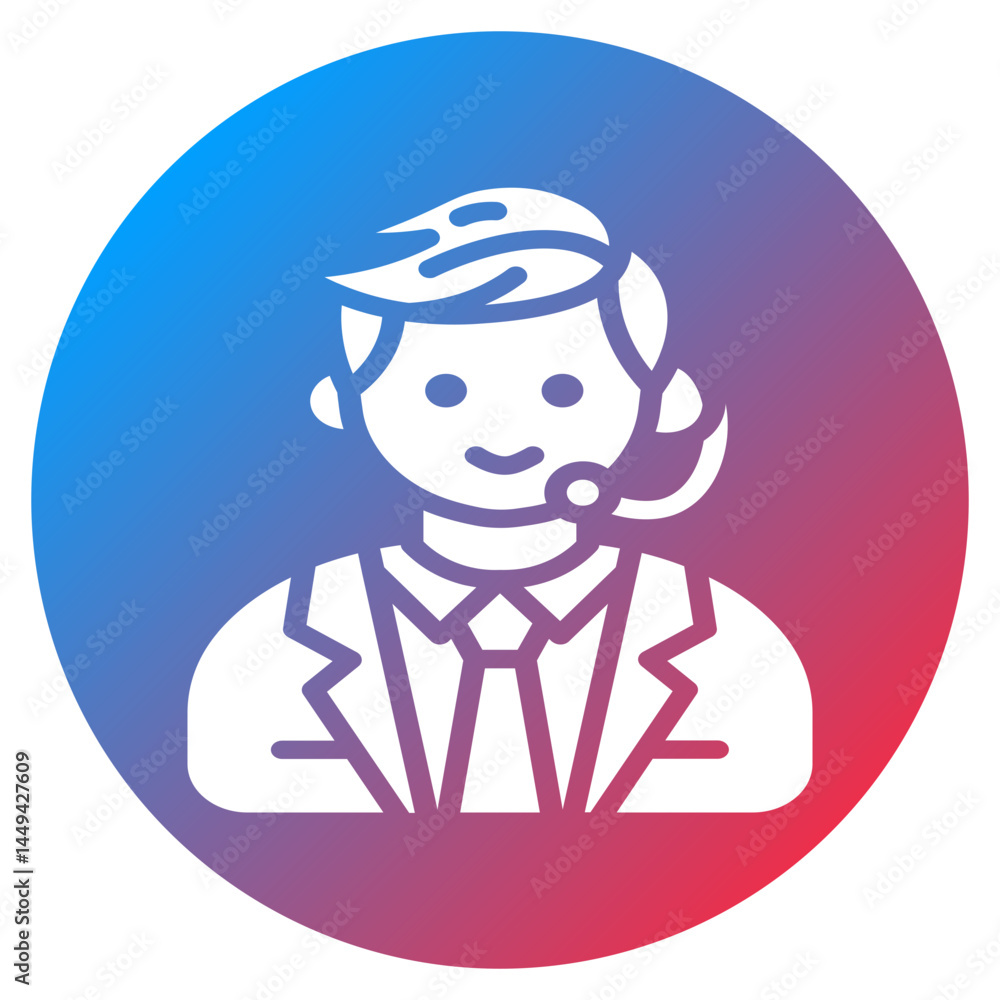 Salon Receptionist Vector Icon Salon Receptionist Vector Icon