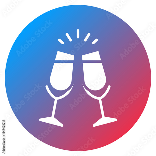 Champagne Flutes Vector Icon