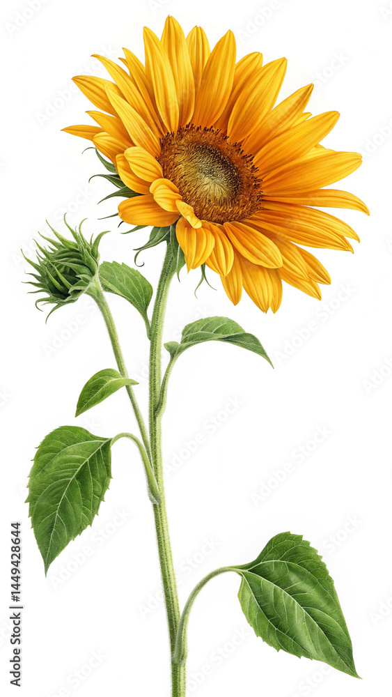 Obraz premium sunflower isolated on white background