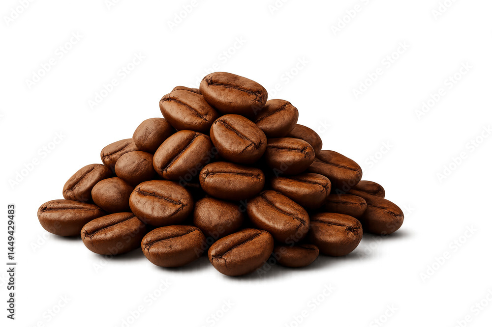 Naklejka premium coffee beans isolated on white