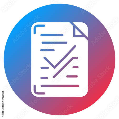 Document Verification Vector Icon