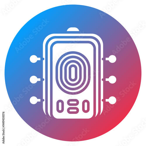 Fingerprint Scanner Vector Icon