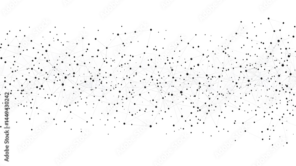 Obraz premium Abstract Network Connection Dots Lines Graphic Design