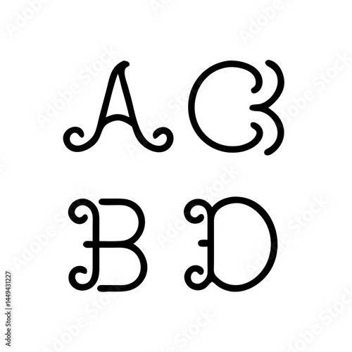 Watercolor vintage black letter a to z , alphabet for crest design, initials, monogram print. Vector font of grunge letters. Hand drawn ink alphabet. Grunge scratch type font.