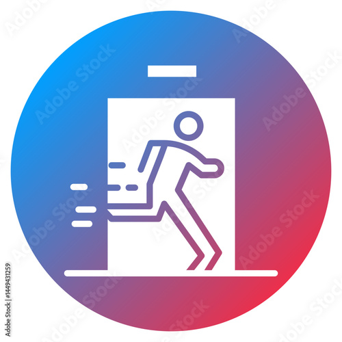 Emergency Exit Vector Icon