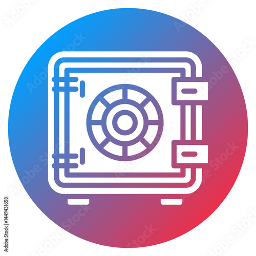Bank Safe Vector Icon