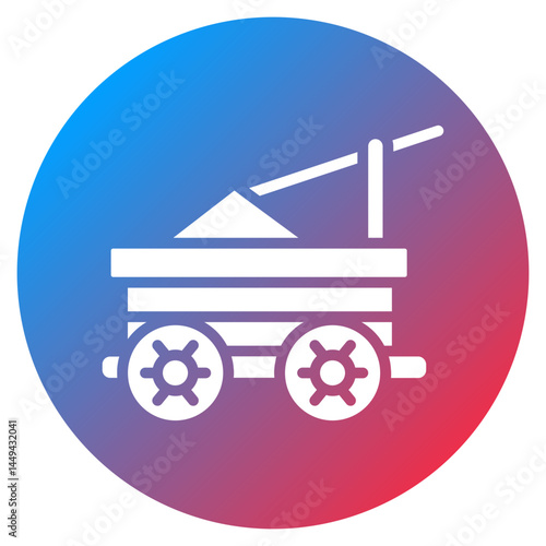 Mine Cart Vector Icon