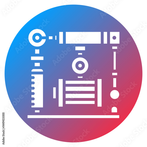 Pneumatic System Vector Icon