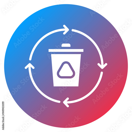 Waste Management System Vector Icon