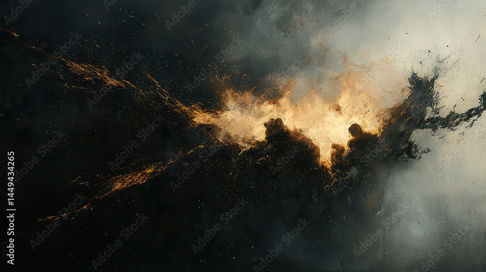 Naklejka premium Cosmic nebulae, vibrant colors, swirling patterns