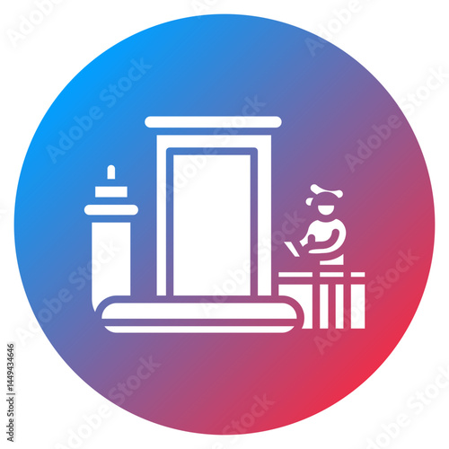Security Checkpoint Vector Icon