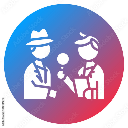 Suspect Interrogation Vector Icon
