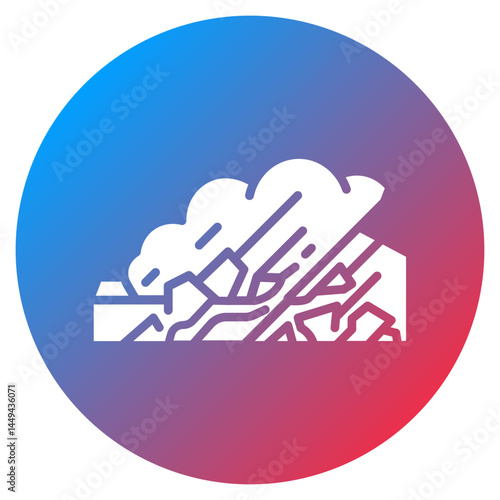 Debris Flow Vector Icon