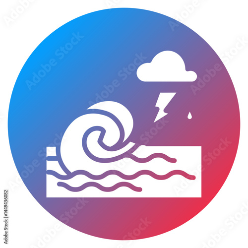 Cyclonic Storm Surge Vector Icon