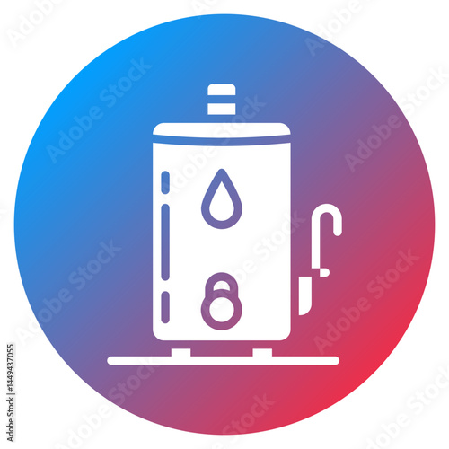 Smart Water Heater Vector Icon