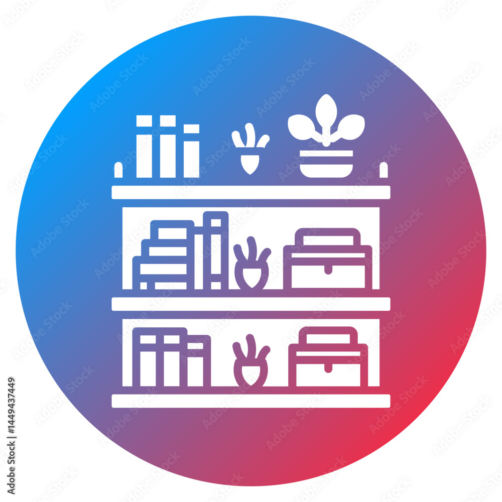 Naklejka premium Storage Rack Vector Icon