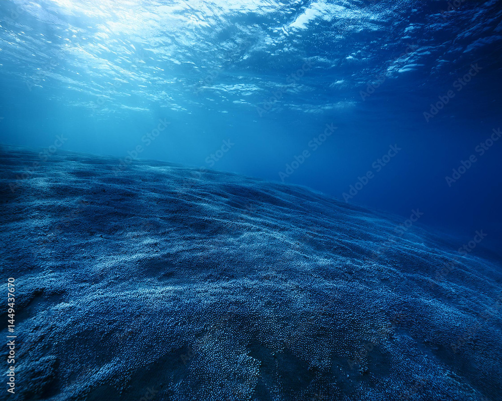 Obraz premium The sea's texture is deep blue.