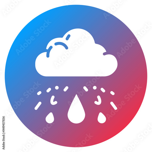 Falling Raindrops Vector Icon