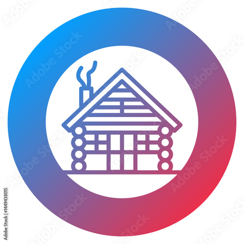 Rustic Cabin Vector Icon