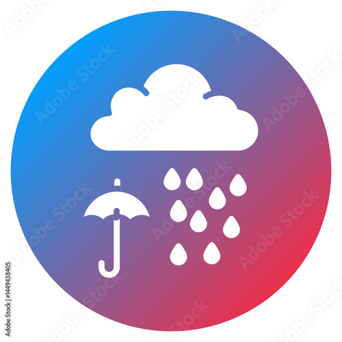 Light Rain Vector Icon