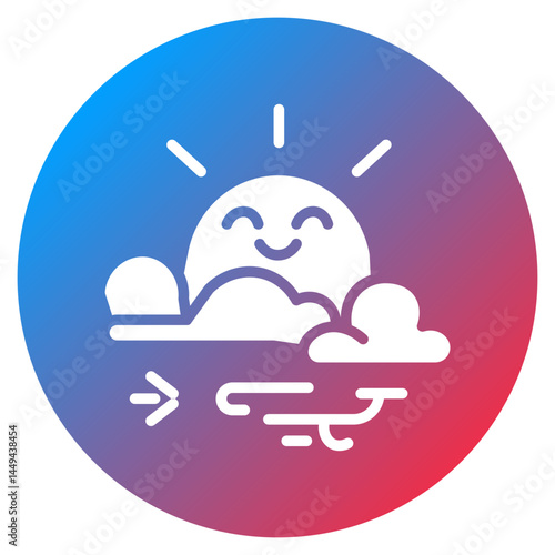 Partly Cloudy Vector Icon