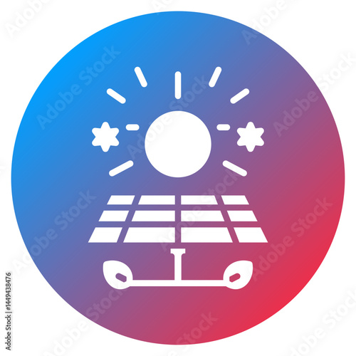 Solar Radiation Vector Icon