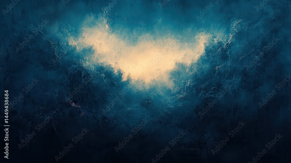 Dark clouds obscure a pale light Dark clouds obscure a pale light