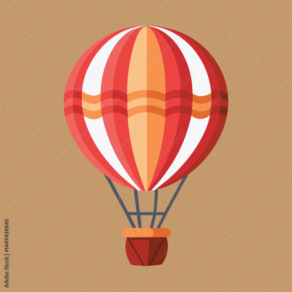 Fototapeta premium Air balloon vector art illustration.