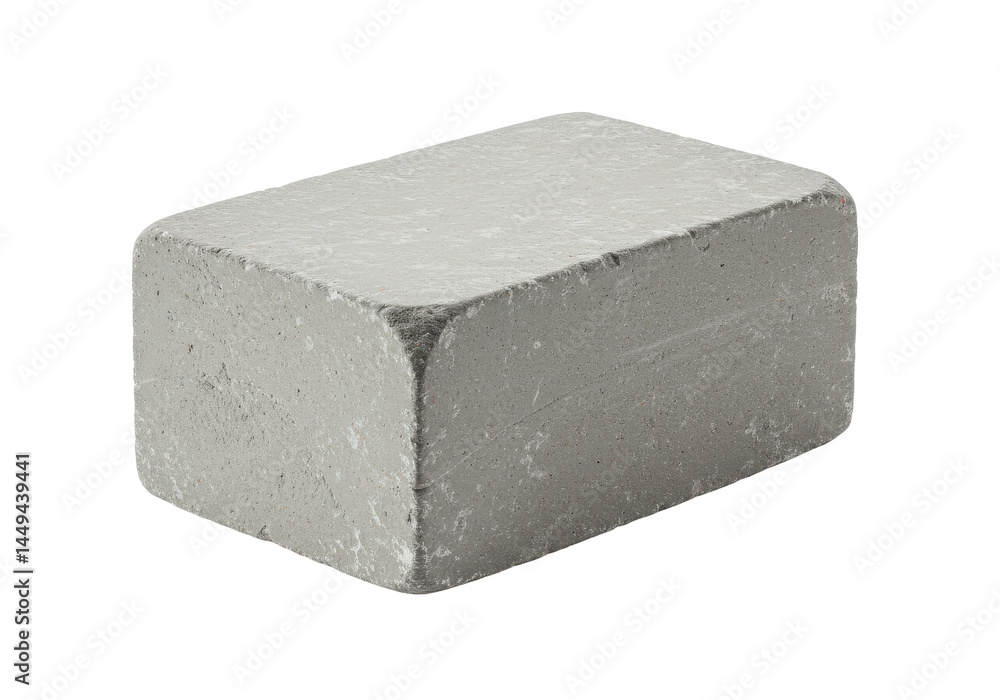 A weathered concrete block minimalist and solid against a black void A weathered concrete block minimalist and solid against a black void