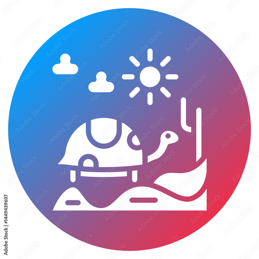Desert Tortoise Vector Icon Desert Tortoise Vector Icon