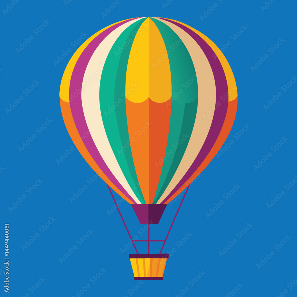 Fototapeta premium Air balloon vector art illustration.