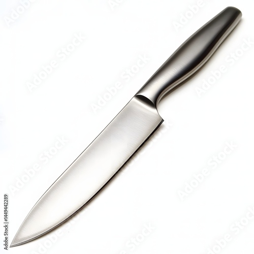 Chef's Knife: Precision Kitchen Tool on White