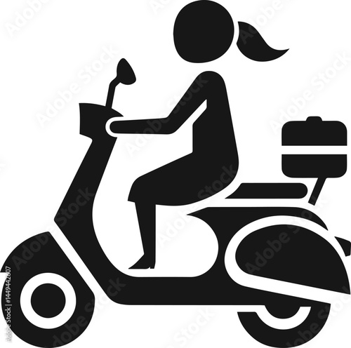 Perfect neat and clean shape scooter vector, scooter bike flat vectors illustration, scooter silhouette on white or transparent background