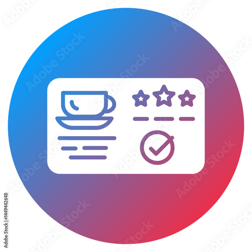 Coffee Loyalty Card Vector Icon