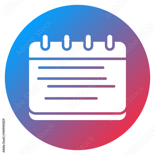 Academic Calendar Vector Icon