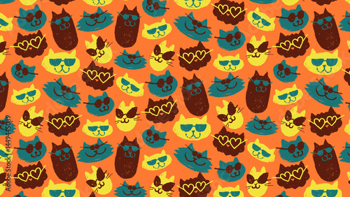 Repeatable cat pattern