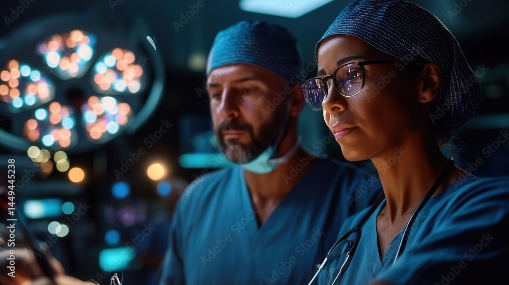 Focused medical professionals working in operating room Focused medical professionals working in operating room