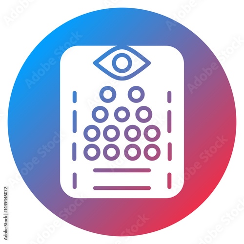 Eye Test Chart Vector Icon