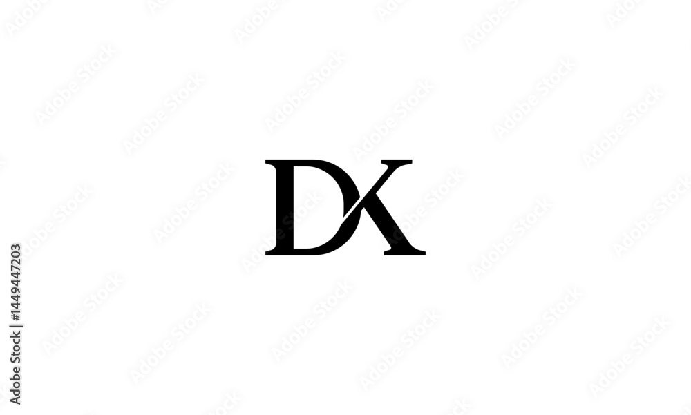 DK initial letter, monogram logo DK initial letter, monogram logo